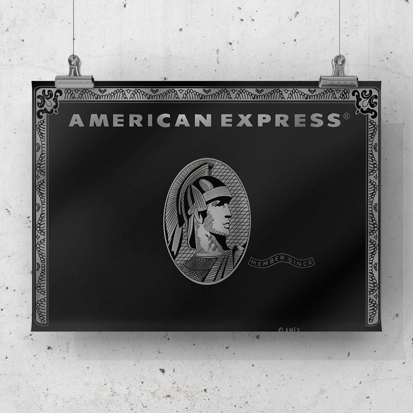 Black Amex x Personalized with Name & Numbers