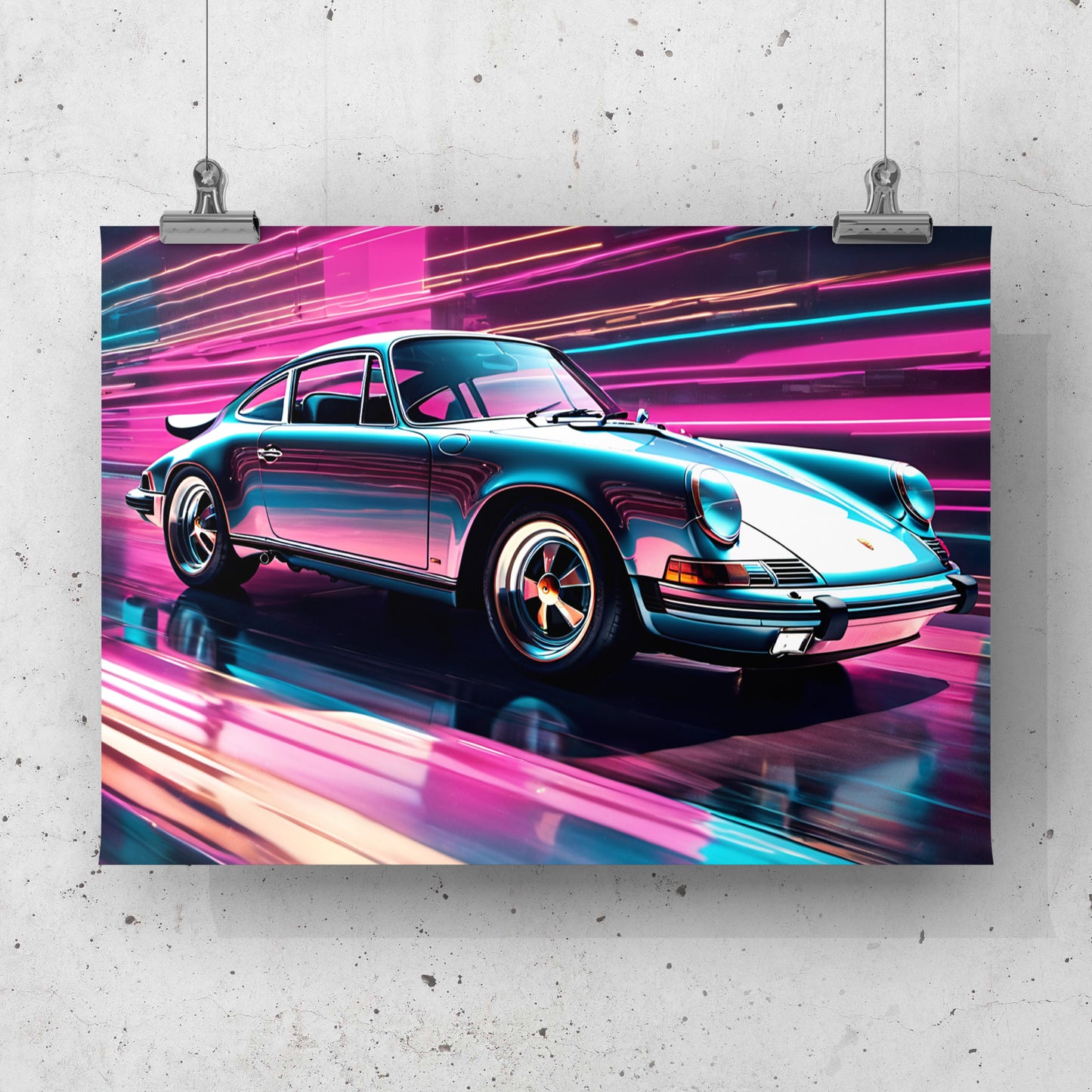 Neon Classic Porsche